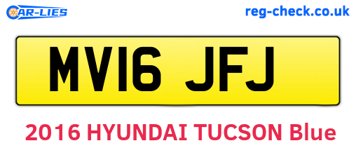 MV16JFJ are the vehicle registration plates.