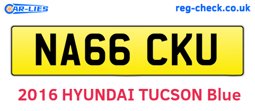 NA66CKU are the vehicle registration plates.