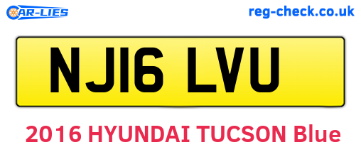 NJ16LVU are the vehicle registration plates.