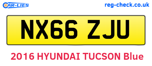 NX66ZJU are the vehicle registration plates.