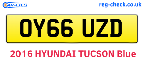 OY66UZD are the vehicle registration plates.