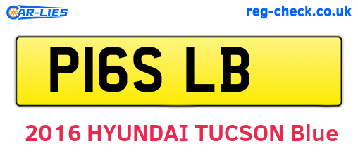 P16SLB are the vehicle registration plates.