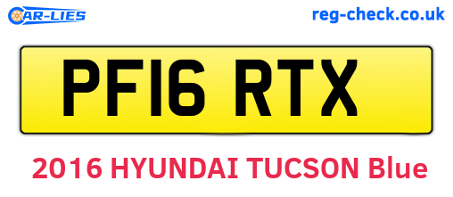 PF16RTX are the vehicle registration plates.