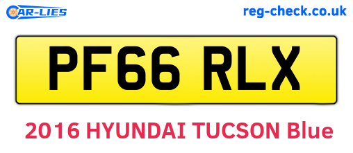 PF66RLX are the vehicle registration plates.