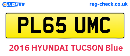PL65UMC are the vehicle registration plates.