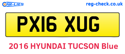 PX16XUG are the vehicle registration plates.
