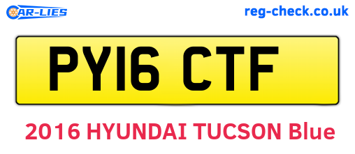 PY16CTF are the vehicle registration plates.