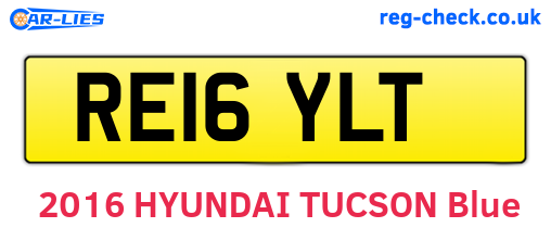 RE16YLT are the vehicle registration plates.