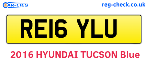 RE16YLU are the vehicle registration plates.