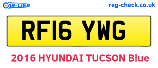 RF16YWG are the vehicle registration plates.