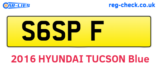 S6SPF are the vehicle registration plates.