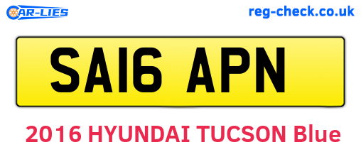 SA16APN are the vehicle registration plates.