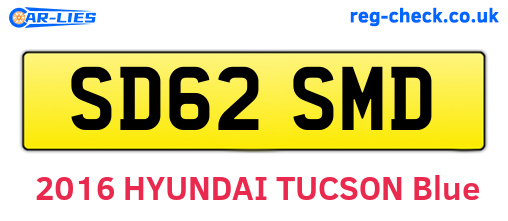 SD62SMD are the vehicle registration plates.