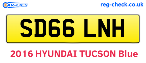 SD66LNH are the vehicle registration plates.
