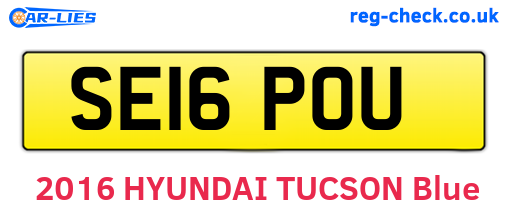 SE16POU are the vehicle registration plates.