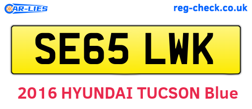 SE65LWK are the vehicle registration plates.