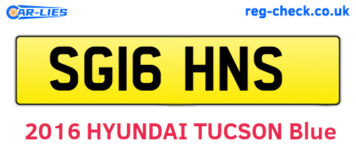 SG16HNS are the vehicle registration plates.