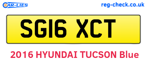 SG16XCT are the vehicle registration plates.