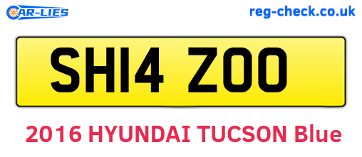 SH14ZOO are the vehicle registration plates.