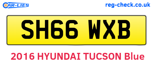 SH66WXB are the vehicle registration plates.