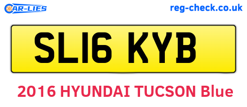 SL16KYB are the vehicle registration plates.