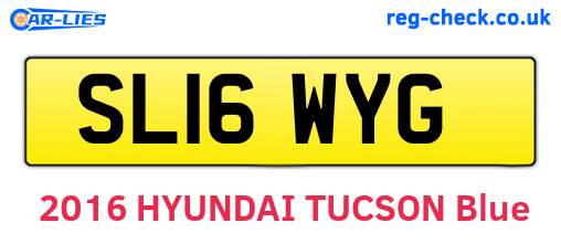 SL16WYG are the vehicle registration plates.