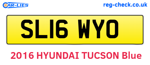 SL16WYO are the vehicle registration plates.