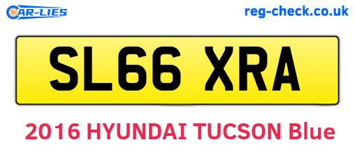 SL66XRA are the vehicle registration plates.