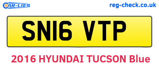SN16VTP are the vehicle registration plates.