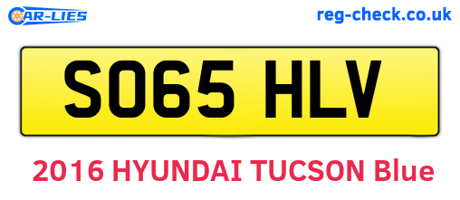 SO65HLV are the vehicle registration plates.