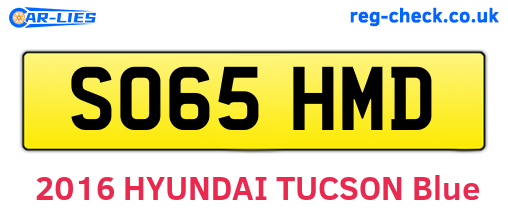 SO65HMD are the vehicle registration plates.