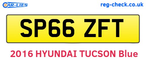 SP66ZFT are the vehicle registration plates.