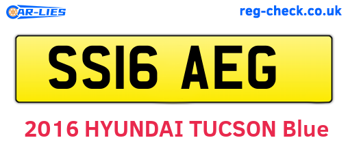 SS16AEG are the vehicle registration plates.