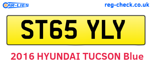 ST65YLY are the vehicle registration plates.