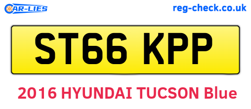ST66KPP are the vehicle registration plates.