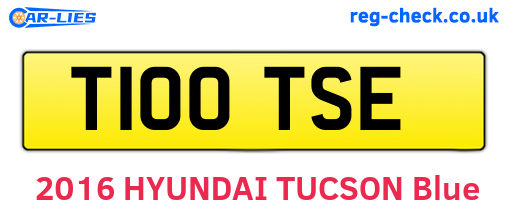 T100TSE are the vehicle registration plates.
