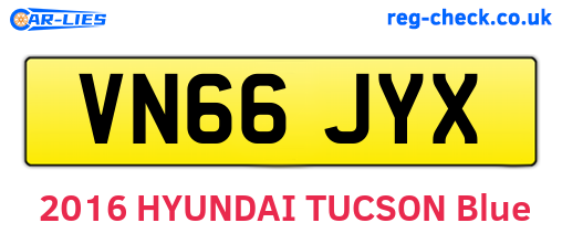 VN66JYX are the vehicle registration plates.