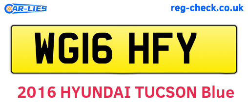 WG16HFY are the vehicle registration plates.