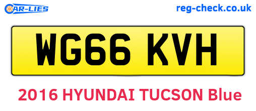WG66KVH are the vehicle registration plates.
