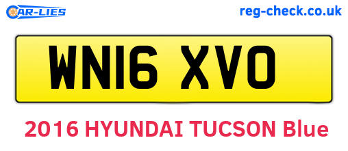 WN16XVO are the vehicle registration plates.