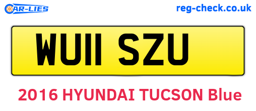 WU11SZU are the vehicle registration plates.