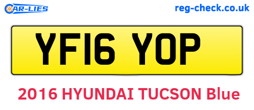 YF16YOP are the vehicle registration plates.