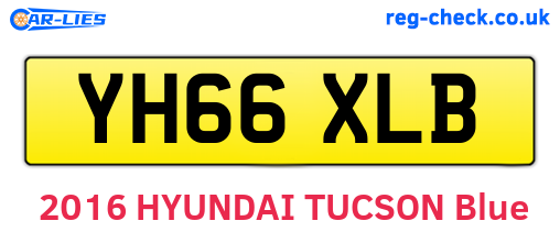 YH66XLB are the vehicle registration plates.