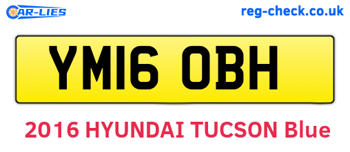 YM16OBH are the vehicle registration plates.