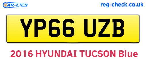 YP66UZB are the vehicle registration plates.