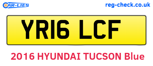 YR16LCF are the vehicle registration plates.