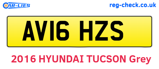 AV16HZS are the vehicle registration plates.
