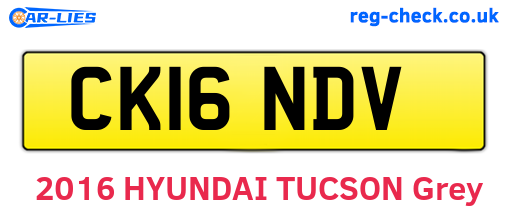 CK16NDV are the vehicle registration plates.