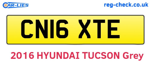 CN16XTE are the vehicle registration plates.