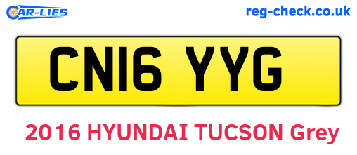 CN16YYG are the vehicle registration plates.